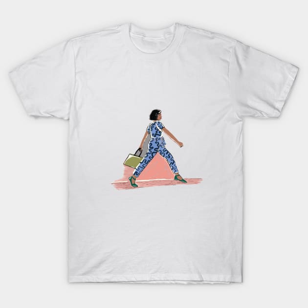 Girl walking T-Shirt by Britt Does Design